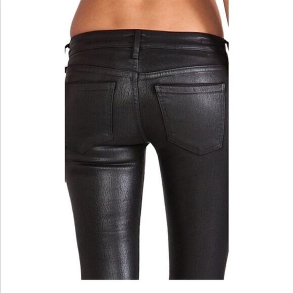 CITIZENS OF HUMANITY Racer Coated Skinny Jeans Black Women’s Size 30 - Picture 3 of 10